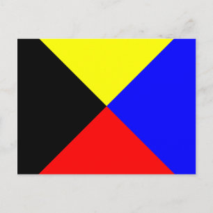 Nautical Alphabet Flag Signal Letter Z Postcard