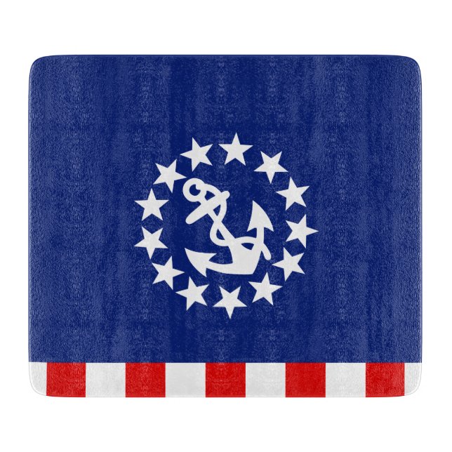 Nautical American Yacht Flag Decor Cutting Board (Front)