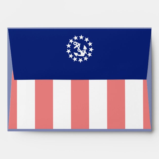 Nautical American Yacht Flag Decor Envelopes (Back (Top Flap))