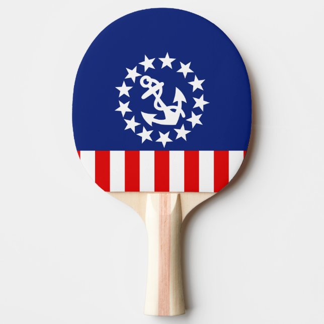 Nautical American Yacht Flag Decor Ping Pong Paddle (Front)