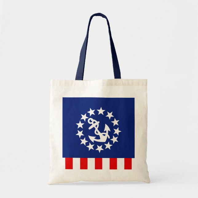 Nautical American Yacht Flag Design Tote Bag (Front)