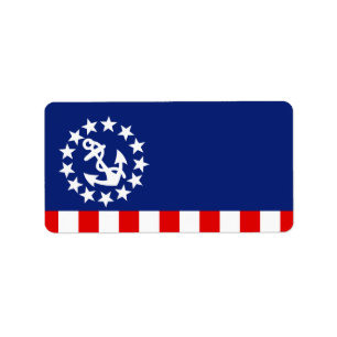 Nautical American Yacht Flag is at the Marina Label