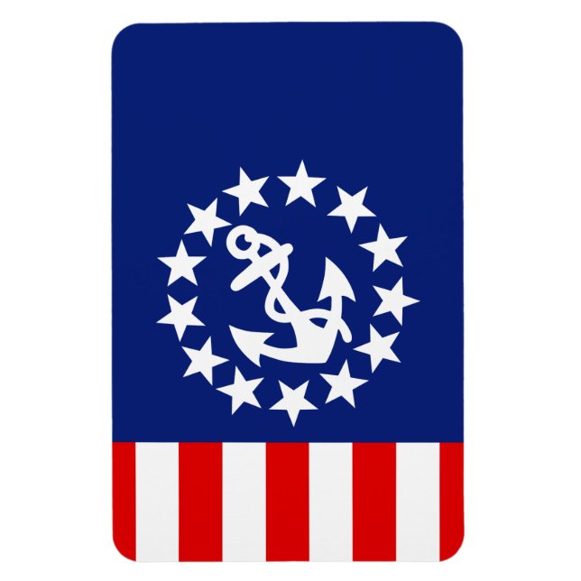 Nautical American Yacht Flag is at the Marina Magnet (Vertical)