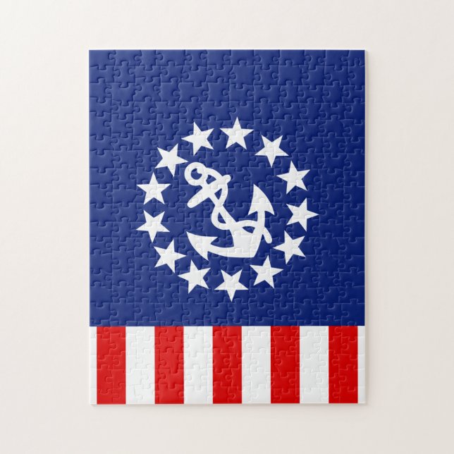 Nautical American Yacht Flag Symbol Jigsaw Puzzle (Vertical)