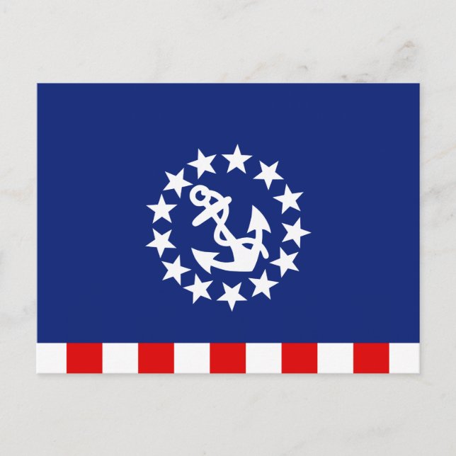 Nautical American Yacht Flag Symbol Postcard (Front)