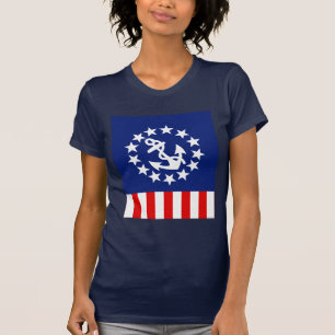 Nautical American Yacht Flag Symbol T-Shirt
