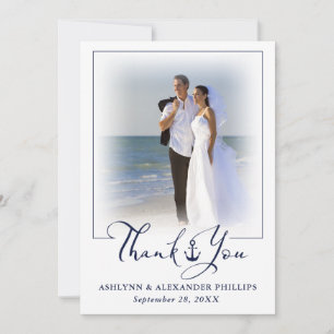 Nautical Anchor 2 Photo Wedding Script Thank You