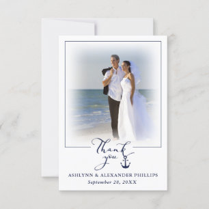 Nautical Anchor 2 Photo Wedding Script Thank You