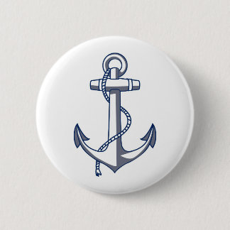 Nautical Anchor 6 Cm Round Badge
