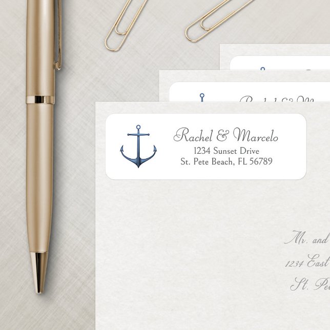 Nautical Anchor Address Label (Creator Uploaded)