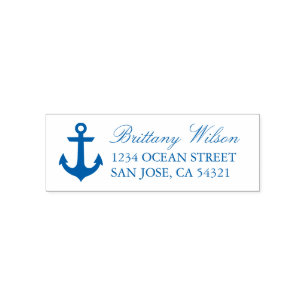 Nautical Anchor Address Stamp