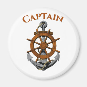 Nautical Anchor And Captain Magnet