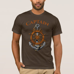 Nautical Anchor And Captain T-Shirt