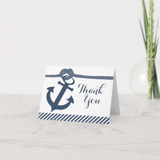 Nautical Anchor and Rope Thank You (Front)