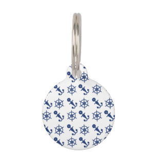 Nautical Anchor and Wheel Dog Tag