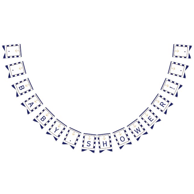 Nautical Anchor Baby Shower Bunting (All)