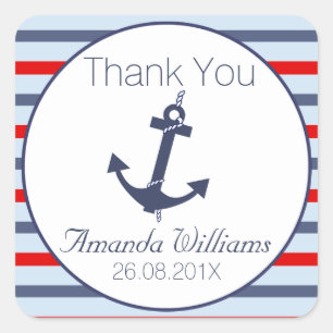 Nautical Anchor Baby Shower Favour Sticker