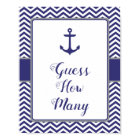 Nautical Anchor Baby Shower Guess How Many Sign