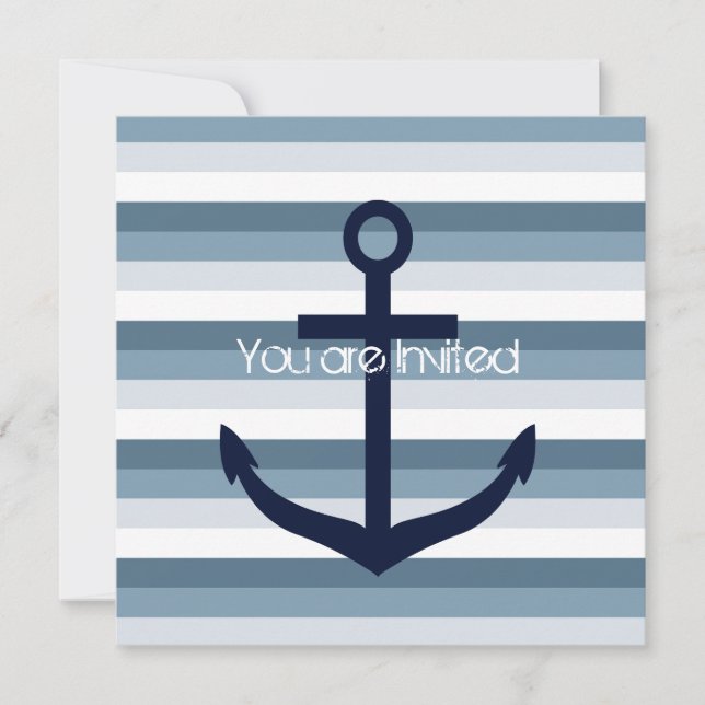 Nautical Anchor Baby Shower Invitation (Front)