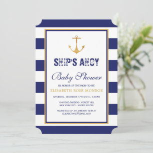 Nautical Anchor Baby Shower Invitation