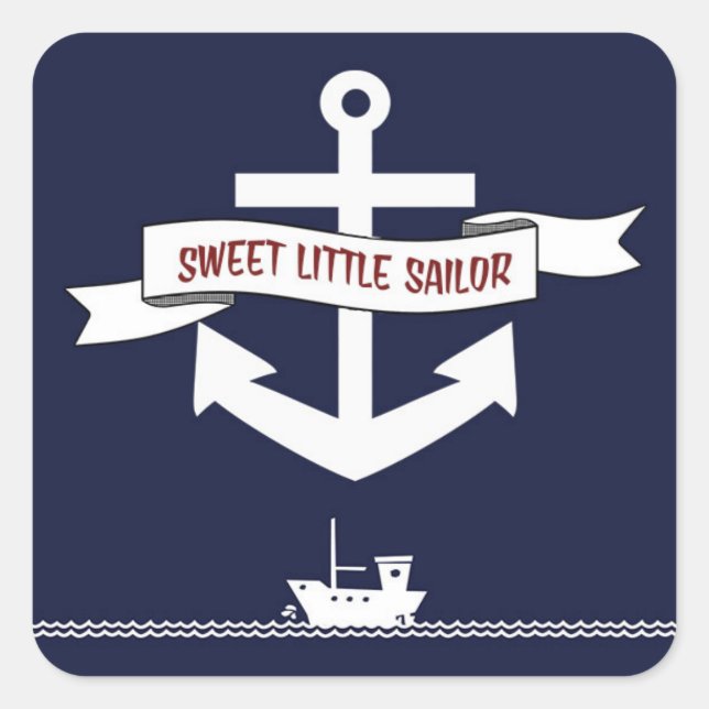 Nautical Anchor Baby Shower : Stickers (Front)