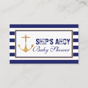 Nautical Anchor Baby Shower Ticket Invitation