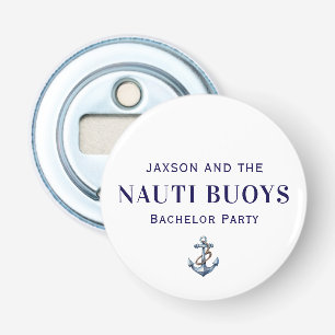 Nautical Anchor Bachelor Party Button Bottle Opener