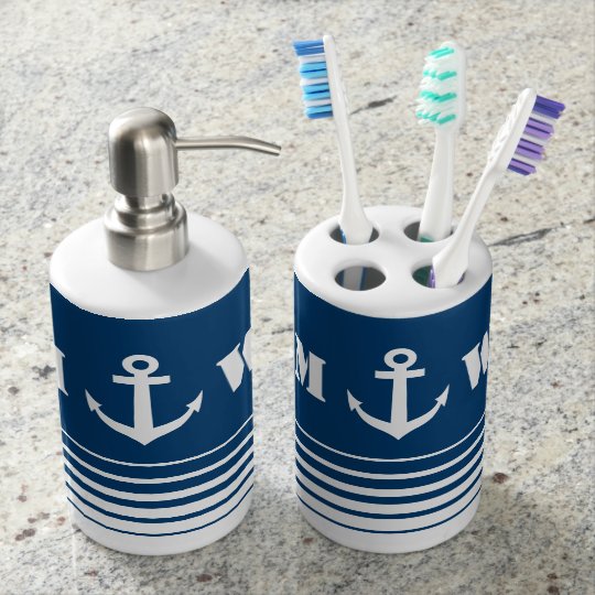 Nautical Anchor Bathroom Set With, Nautical Bathroom Sets Uk