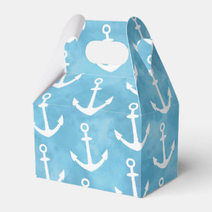 Nautical Anchor Blue Baby Shower Favour Box
