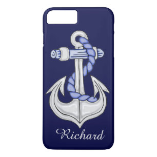 Nautical Anchor Blue iPhone 8 Plus/7 Plus Case