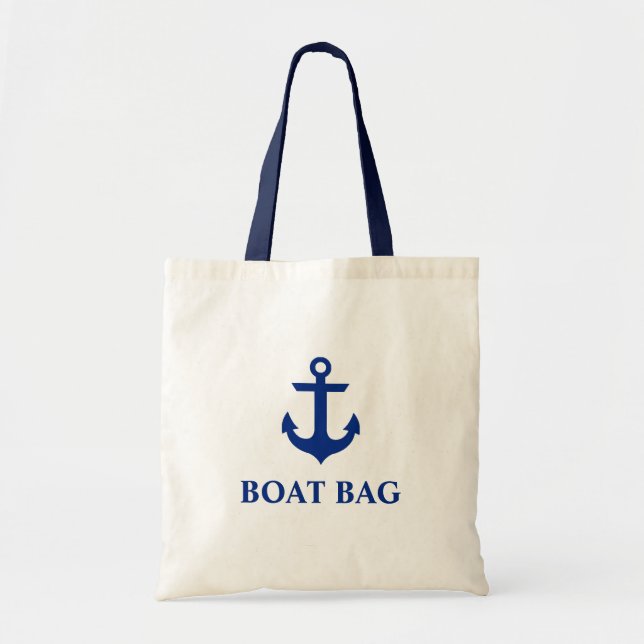 Nautical Anchor Boat Bag Tote (Front)