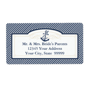 Nautical Anchor Boat Diagonal Stripes Swirl Modern