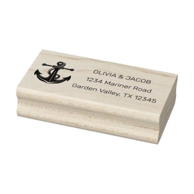 Nautical Anchor Boat Lake Ocean Wedding Rubber Stamp (Stamp)