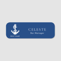 Nautical Anchor Boat Name Blue Magnetic