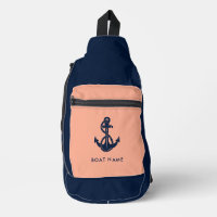 Nautical Anchor Boat Name Coastal Crew Custom