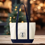 Nautical Anchor Boat Name Custom Boating Tote Bag<br><div class="desc">Add your boat or captain's name and location by clicking the "Personalise" button above. Set sail in style with our custom nautical-themed boating swag tote bag, the ultimate companion for your maritime adventures. This tote boasts a cute design inspired by the ocean's wonders, featuring classic maritime motifs such as an...</div>