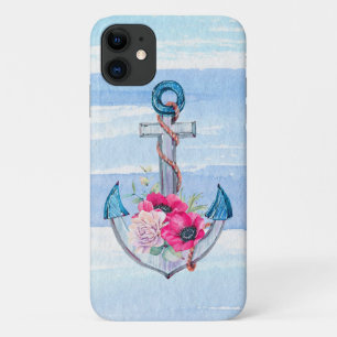 nautical anchor bouquet iPhone 11 case