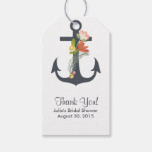Nautical Anchor Bridal Shower Favour Tags