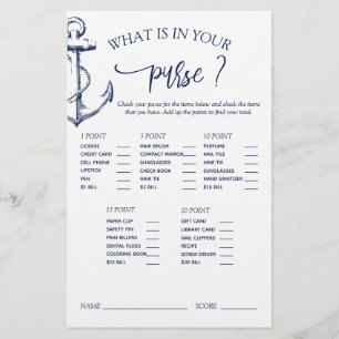 Nautical Anchor Bridal Shower Game