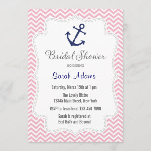 Nautical Anchor Bridal Shower Invitation