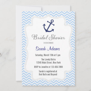 Nautical Anchor Bridal Shower Invitation