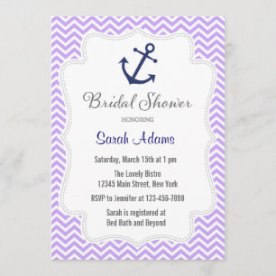 Nautical Anchor Bridal Shower Invitation