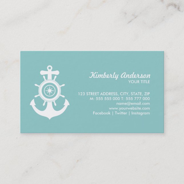 Nautical Anchor business card (Front)