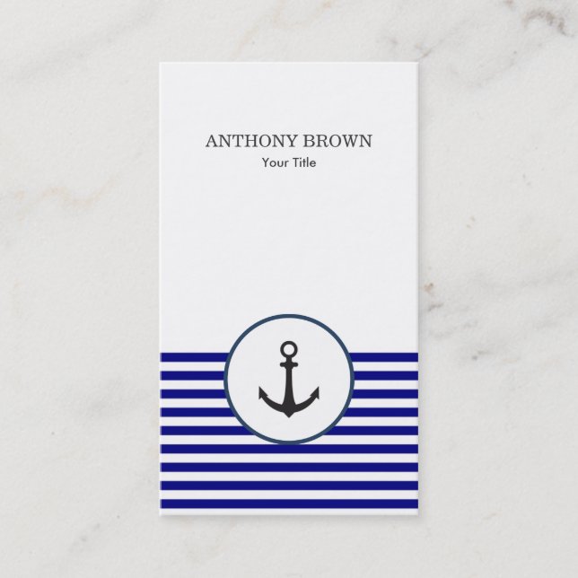 Nautical Anchor Business Card (Front)