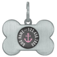 Nautical Anchor Chalkboard Hot Pink Polka Dots