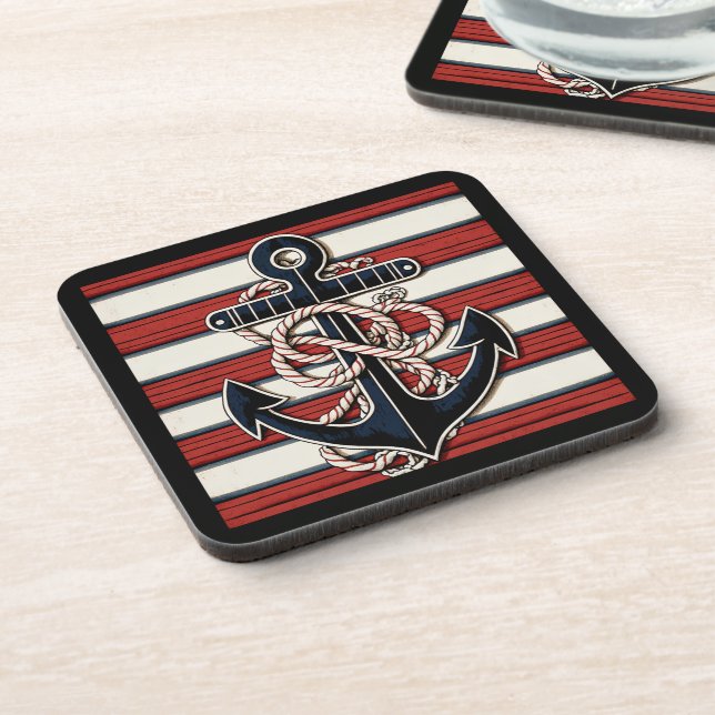 Nautical Anchor Coaster (Left Side)