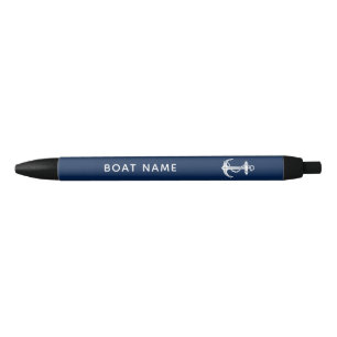 Nautical Anchor Custom Boat Name Cruise Swag Black Ink Pen