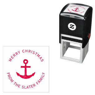 Nautical Anchor Custom Christmas Self-inking Stamp