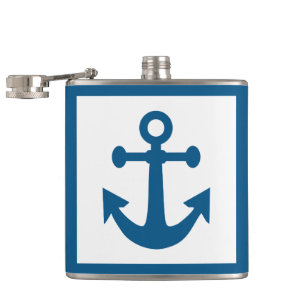 Nautical Anchor custom name flasks