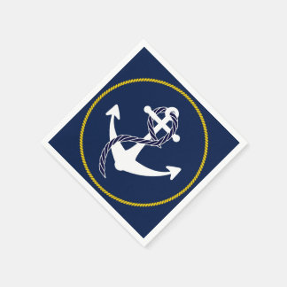 Nautical Anchor Custom Party Paper Napkins